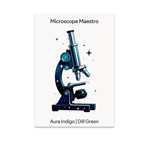 Microscope Maestro Modern Lab Wall Art - Science Enthusiast - 13x19 Poster Print