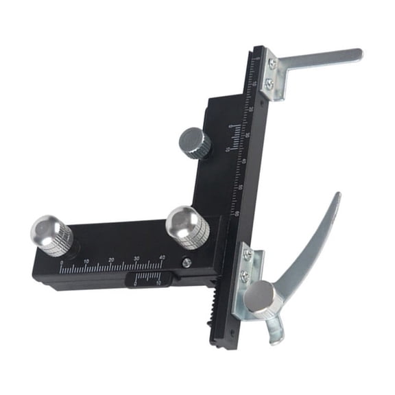 Microscope Movable Caliper, Alloy Vernier Caliper With Scale For Biological Microscope Stage, Flat Slide Holder Accessory For Sample Positioning And Measurement, Black