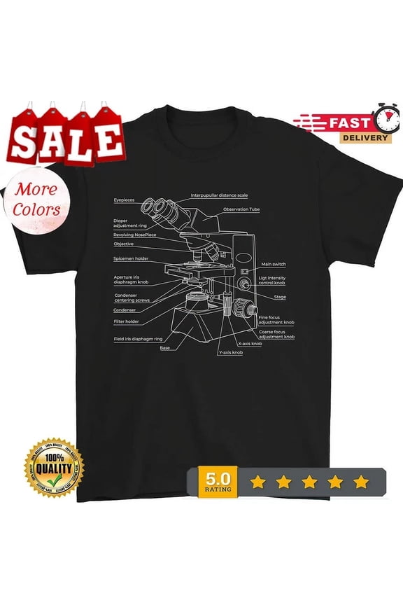 Microscope Science Biology Mens T-Shirt