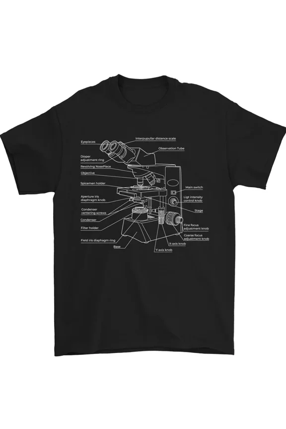 Microscope Science Biology Mens Womens S-5XL T-Shirt