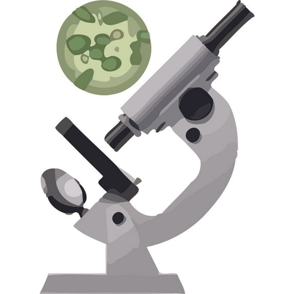 Microscope Science Learn Design School Wall Decals For Classroom Decoration and Design Wall Decals - Creative Teacher Artwork Stickers Sticker Back To School Ideas Teachers Schools Size (30x15 inch)