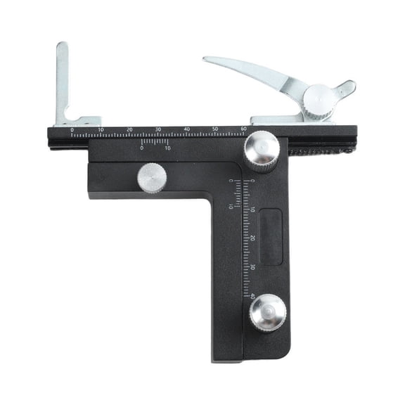 Microscope Slide Gauge Mechanical Caliper for XY Stage Aluminum Measuring Tool Black