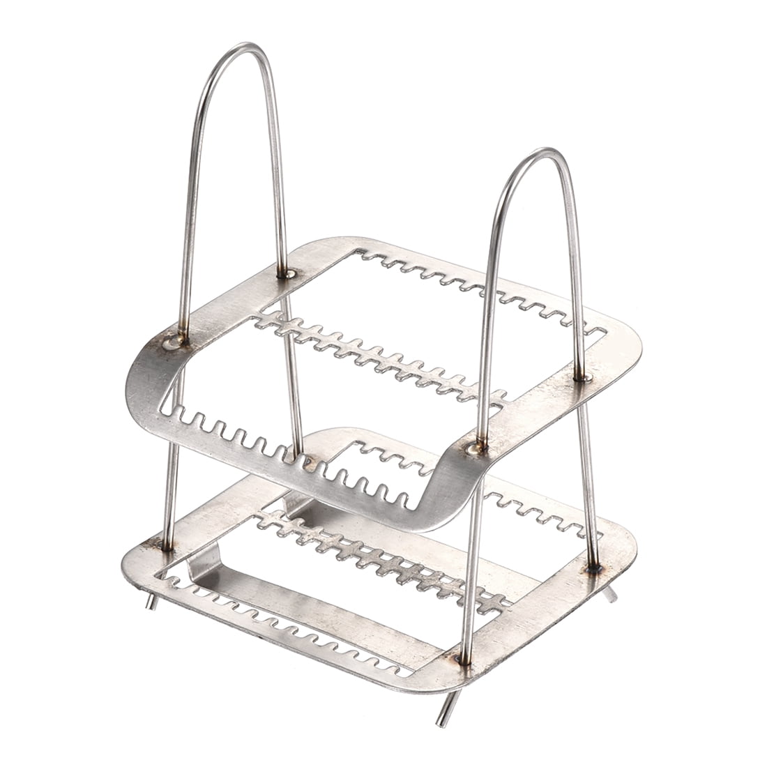 Microscope Slides Rack, 26 Positions Stainless Steel Staining Rack Silver Tone for Research