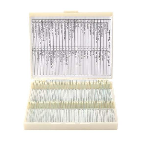 Microscope Slides,Sample Animal Portable Educational Slips Microscope De Tissus Cover Slips 100pcs/set Sample Des Plantes / De Slides Des Slips Portable De Animal Tissus Sample Slides