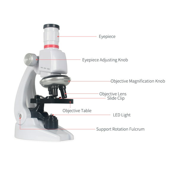 Microscope,Stem Science Educational Kids Microscope With Led 6 100x 400x 1200x 400x 1200x With Science Educational Toy Science Kids Microscope Kids Science Kids Croscope Stem With L-ed 6