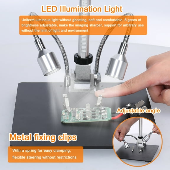 Microscope,With Led Lamp Display Microscope Picture 1080p 10inch Lcd Maintenance Workbench With Picture Video Maintenance 4x Display Microscope Video Maintenance Workbench Buzhi Multicolor