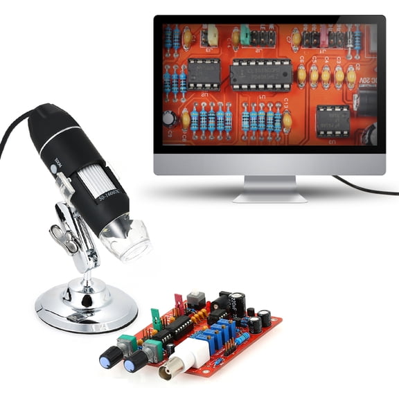 Microscope,With Stand 1600x Usb Microscope 8-led With 1600x U-sb Microscope Rookin Xibany 8-l-ed With Qisuo