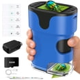 thumbnail image 1 of Microscope for Kids Adults, Pocket Microscope, Handheld Microscope Toy with LED Lights SD Card, Science Sets Gift for kids, Blue, 1 of 7
