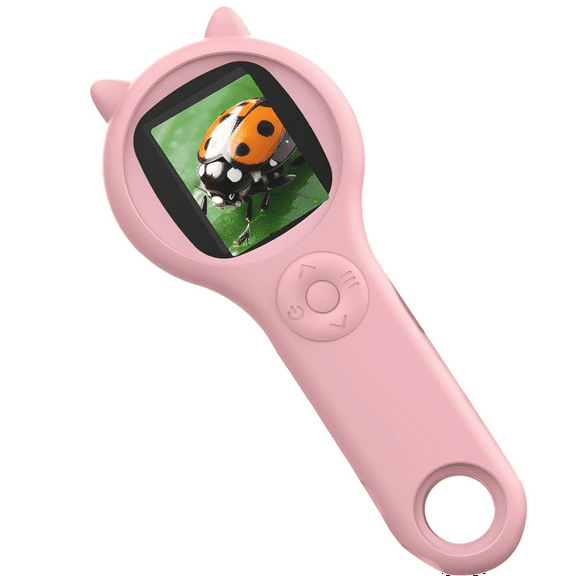 Microscope for Kids - Portable Handheld Magnifying Glass Digital Educational Science Toys Pink