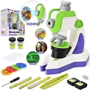 Microscope for Kids - Science Kits 100X-1200X Beginner Kids Microscope with Projection Modes, Science Kits for Kids Age 3-12