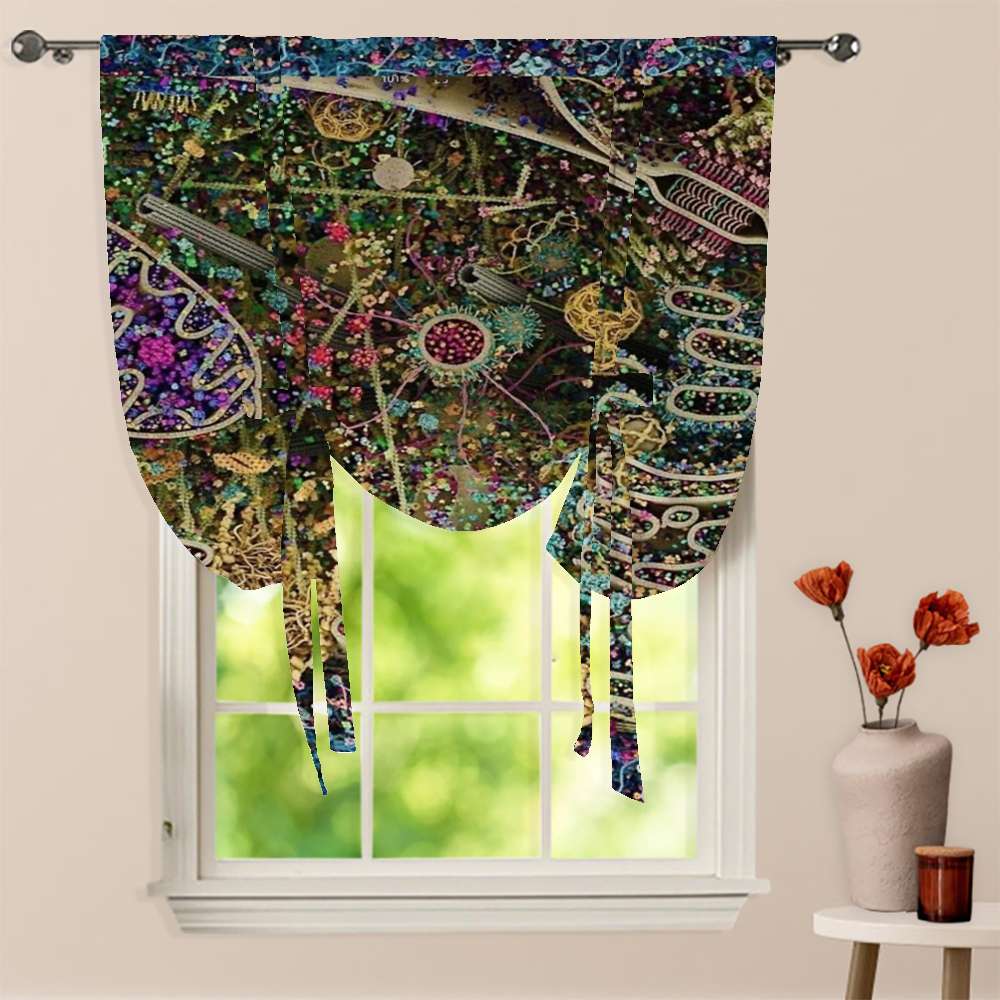 Microscopic Organisms Cell Structure Cell Window Curtain for Living ...