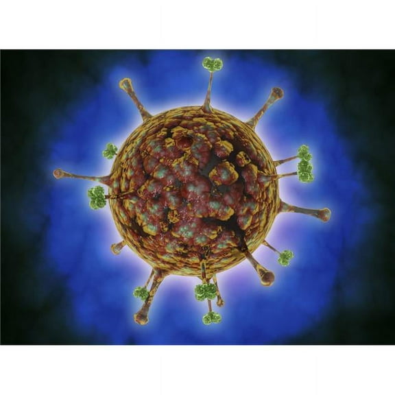 Microscopic View of Henipavirus. Henipavirus is A Established Group of Paramyxoviruses Comprising The Hendra Virus Nipah Virus & Cedar Virus Which Can Cause Severe Encephalitis in Humans & Animals Pos