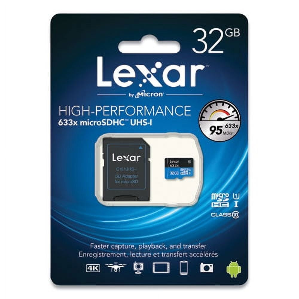 microSDHC/32GB 10枚セット Lexar microSDHCカード 32GB CLASS10 UHS-1対応“最大読込速度