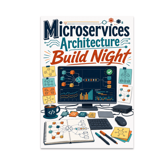 Microservices Architecture Build Night - Software Architect, 13 x 19 in Glossy Unframed Wall Poster, Vertical