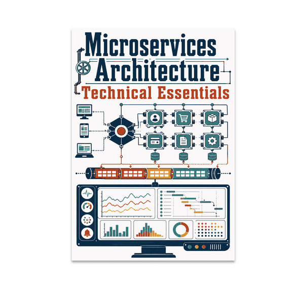 Microservices Architecture Technical Essentials - Software Architect, 13 x 19 in Glossy Unframed Wall Poster, Vertical