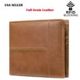 thumbnail image 1 of Microseven Genuine Leather Minimalist Bifold Wallets For Men RFID Blocking Slim Mens Wallet, 1 of 5