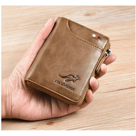 Microseven Men Men's RFID Blocking T1 Leather Wallet Credit Cards ID Durable Waterproof