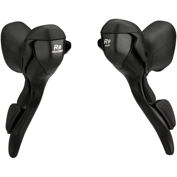 microSHIFT R8 Drop Bar Shift Lever Set 3 x 8-Speed, Compatible with Shimano Compatible