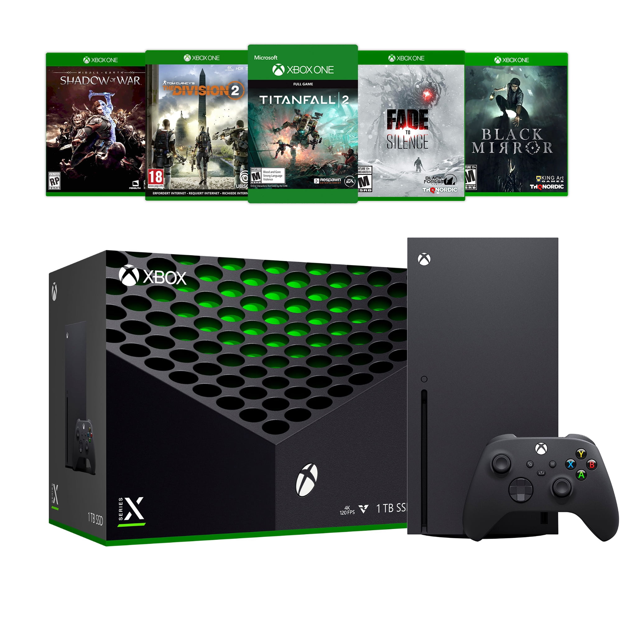 Microsoft 2023 Xbox Series X Game and Accessory Bundle - 1TB SSD Black Xbox  X Console and Wireless Controller with Five Games and Mytrix HDMI 2.1