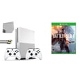 thumbnail image 1 of Pre-Owned Microsoft 234-00051 Xbox One S White 1TB Gaming Console with 2 Controller Included with Battlefield 1 BOLT AXTION Bundle Used, 1 of 7