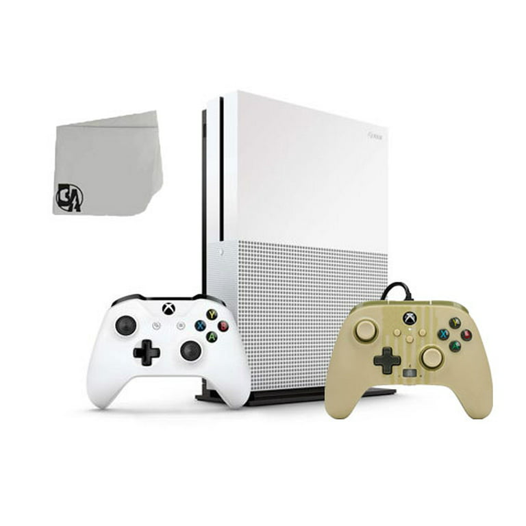 Microsoft 234-00051 Xbox One S White 1TB Gaming Console with Desert Ops  Controller Included BOLT AXTION Bundle Like New