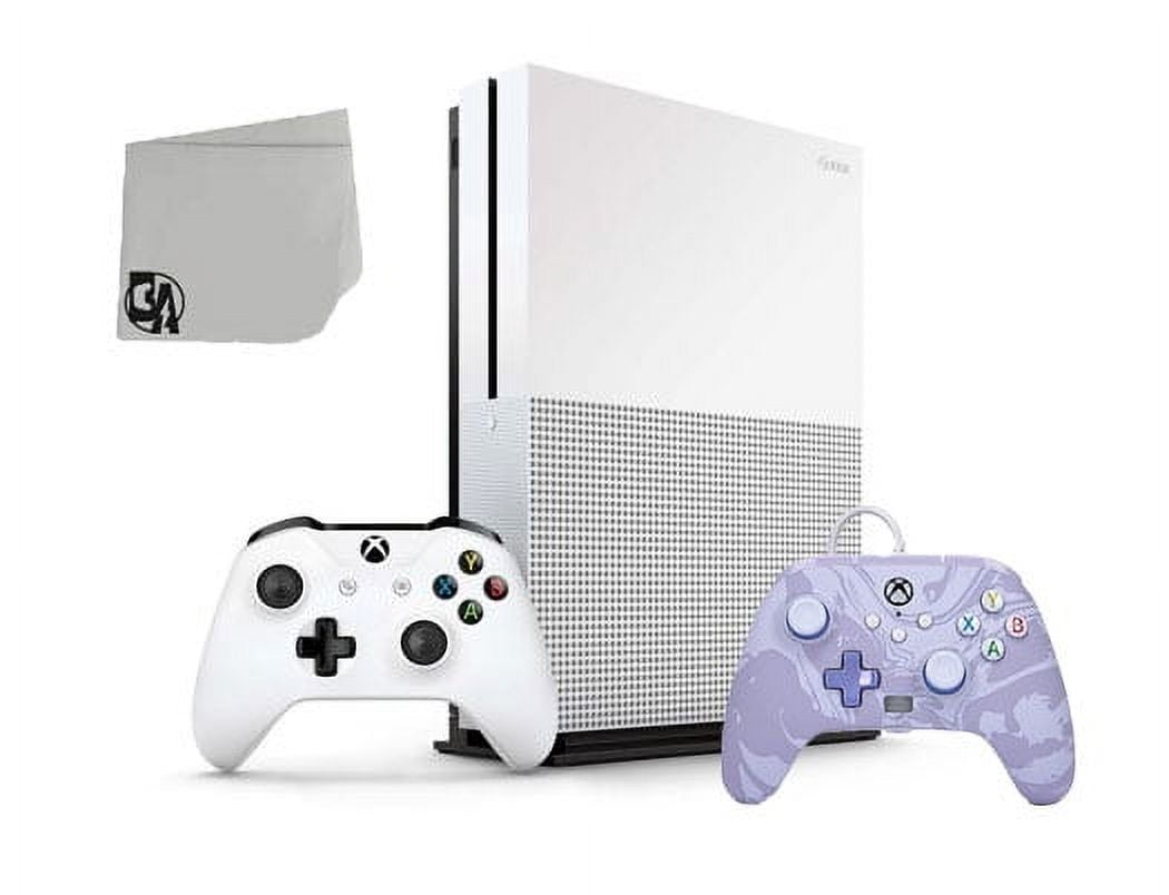 Microsoft 23400051 Xbox One S White 1TB Gaming Console with Lavender Swirl Controller Included