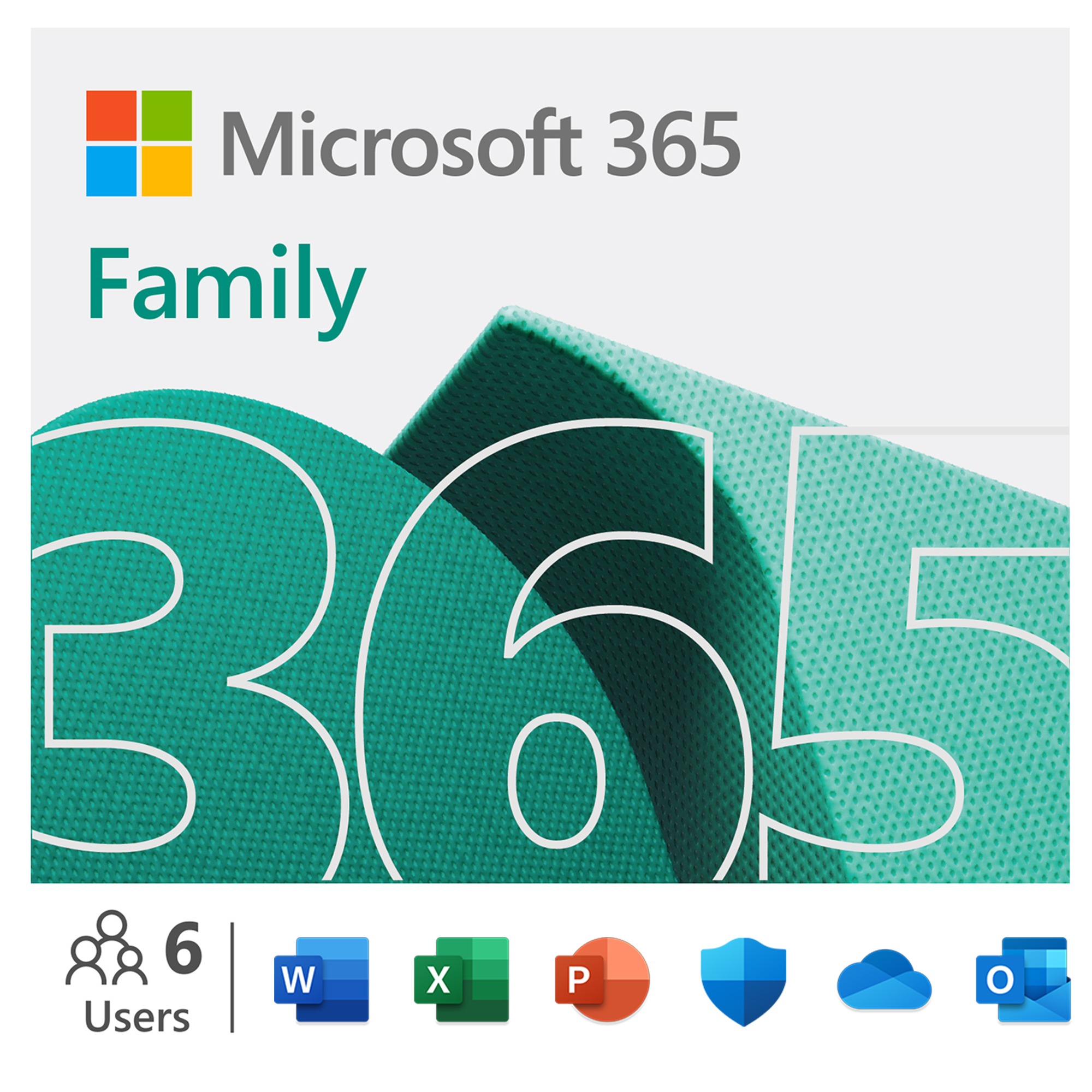 Microsoft 365 Family | 12-Month Subscription, up to 6 people | Premium Office apps | 1TB OneDrive cloud storage | PC/Mac Download - image 1 of 7