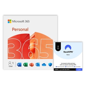 Microsoft 365 Personal + NordVPN Basic service 1-Year subscription (Digital Download)