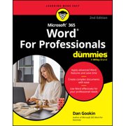 Microsoft 365 Word for Professionals for Dummies, Paperback