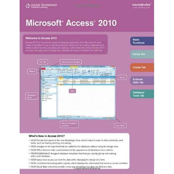 Microsoft Access 2010 CourseNotes