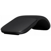 Microsoft Arc Mouse Black - BlueTrack - Wireless - 32.81 ft - Bluetooth - 2.40 GHz - Black - 1800 dpi - Scroll Plane - 2 Buttons - 1 Programmable Buttons - Symmetrical - 2 x AA Battery Supported