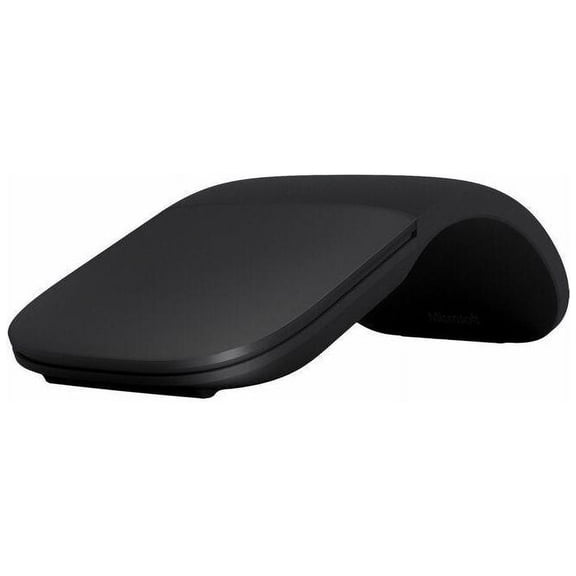 Microsoft Arc Mouse (Black) - BlueTrack - Wireless - 32.81 ft - Bluetooth - 2.40 GHz - Black - 1800 dpi - Scroll Plane - 2 Button(s) - 1 Programmable Button(s) - Symmetrical - 2 x AA Battery Supported