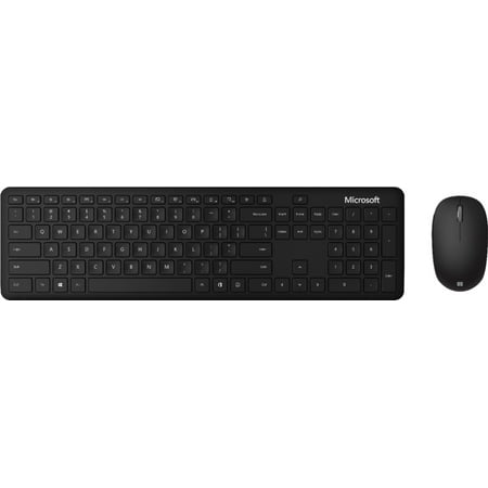 Microsoft - Full-size Wireless Bluetooth Tactile Keyboard and Mouse Bundle - Black