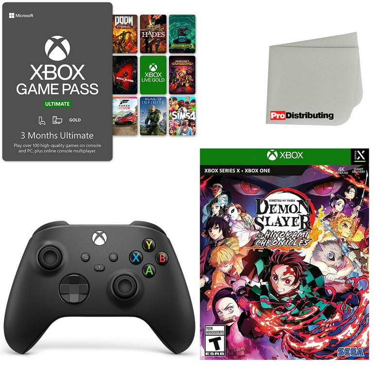 Microsoft Controller for Xbox Series X, Xbox Series S, and Xbox One -  Carbon Black - Demon Slayer: The Hinokami Chronicles, 3-Month Game Pass  Ultimate