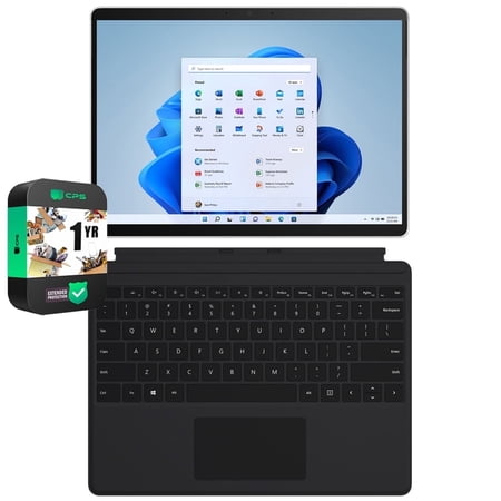 Microsoft E8S-00001 Surface Pro X Tablet 13" PixelSense Display SQ2 Processor 16 GB RAM 512 GB SSD Bundle Surface Pro X Compact Keyboard and 1 YR CPS Enhanced Protection Pack