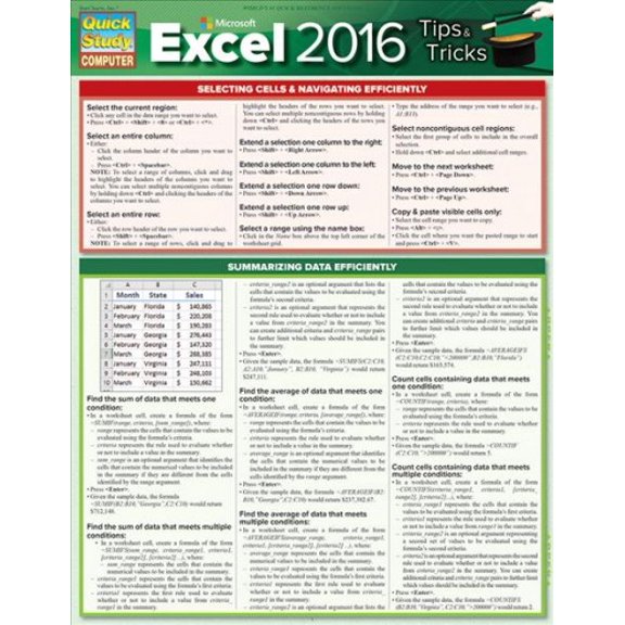 Pre-Owned Microsoft Excel 2016 Tips & Tricks (Quick Study Computer) Paperback