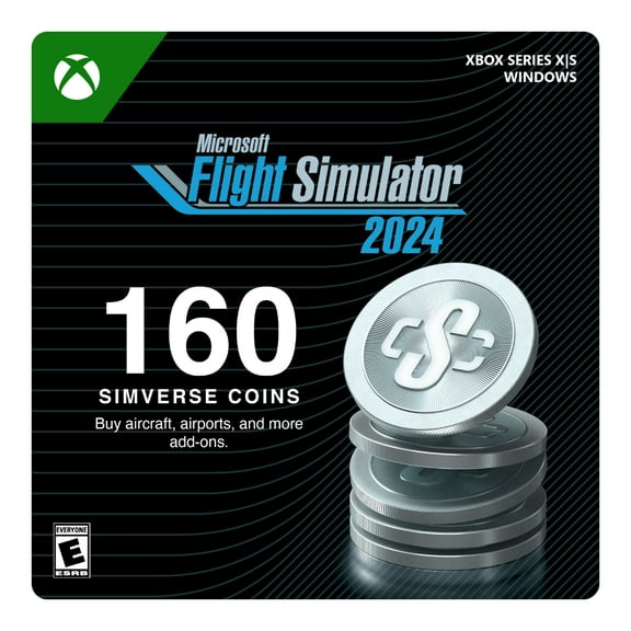 Microsoft Flight Simulator 2024 - 160 Simverse Coins - Xbox One, Xbox Series X|S, Windows 10 [Digital]