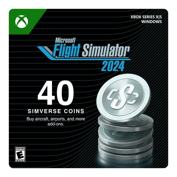 Microsoft Flight Simulator 2024 - 40 Simverse Coins - Xbox One, Xbox Series X|S, Windows 10 [Digital]