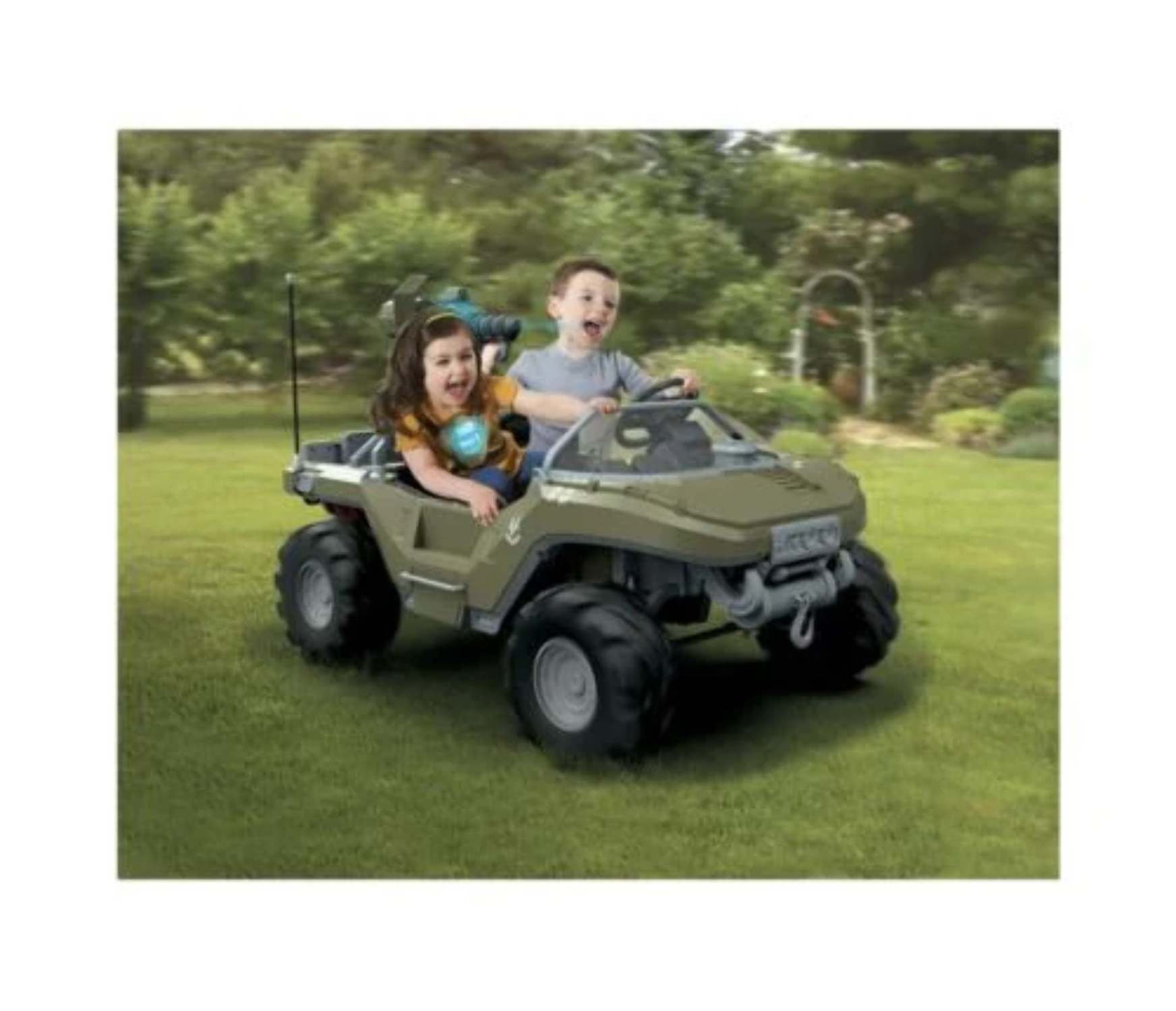 Microsoft Halo Warthog Ride-On Toy with Laser Tag Blaster and Vest
