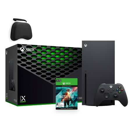 Microsoft Latest Xbox Series X Gaming Console Bundle - 1TB SSD Black Xbox Console and Wireless Controller with Battlefield 2042 and Mytrix Controller Protective Case