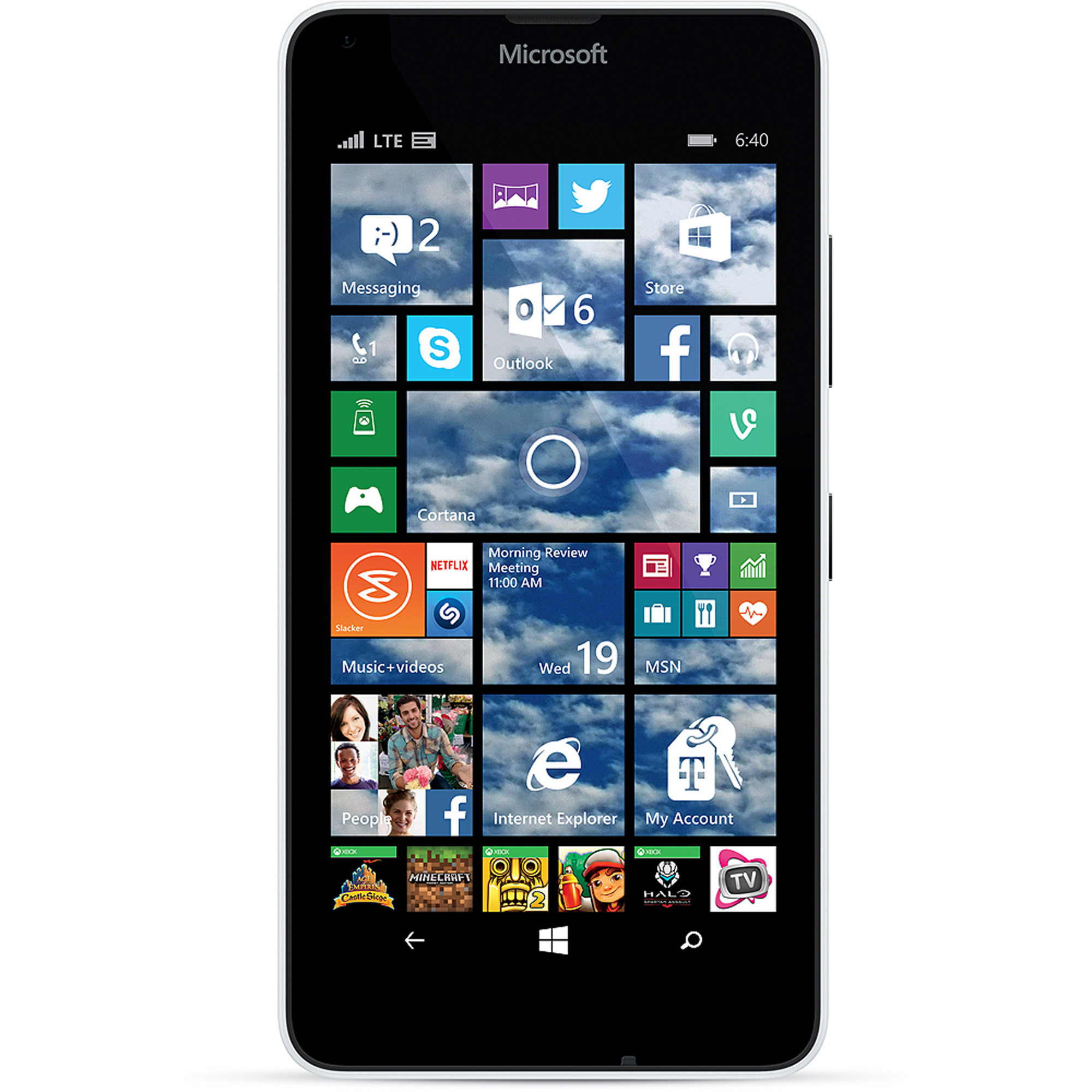 Microsoft Lumia 640 8GB White Prepaid Smartphone T-Mobile - image 1 of 5