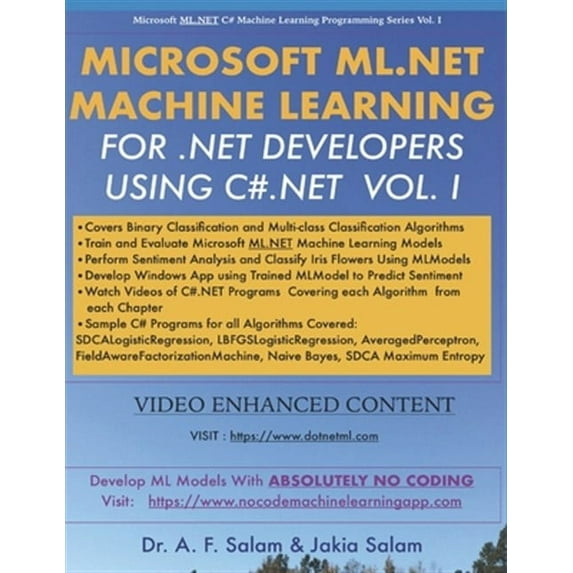 Microsoft ML.Net Machine Learning for .Net Developers Using C#.Net
