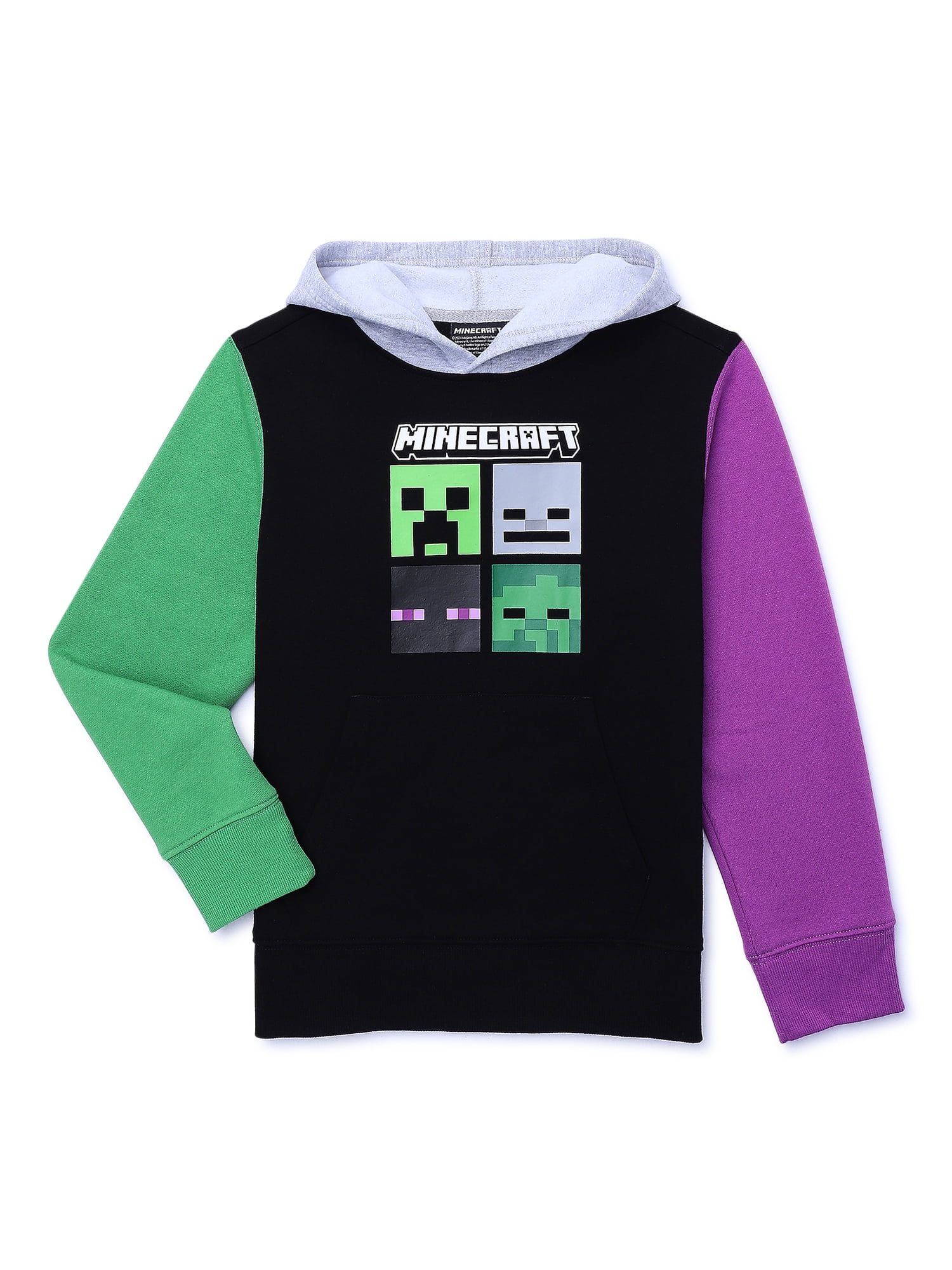 Minecraft Boys Long Sleeve Hoodie, Sizes XS-2XL