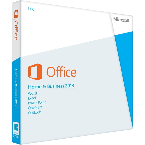 Microsoft Office 2013 Home and Business 32/64-bit, Complete Product, 1 PC, 1 User