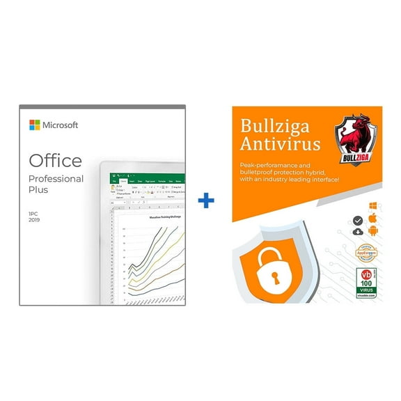 Microsoft+Bullziga : Office 2019, Professional Plus (DVD and Key Card) 1 User