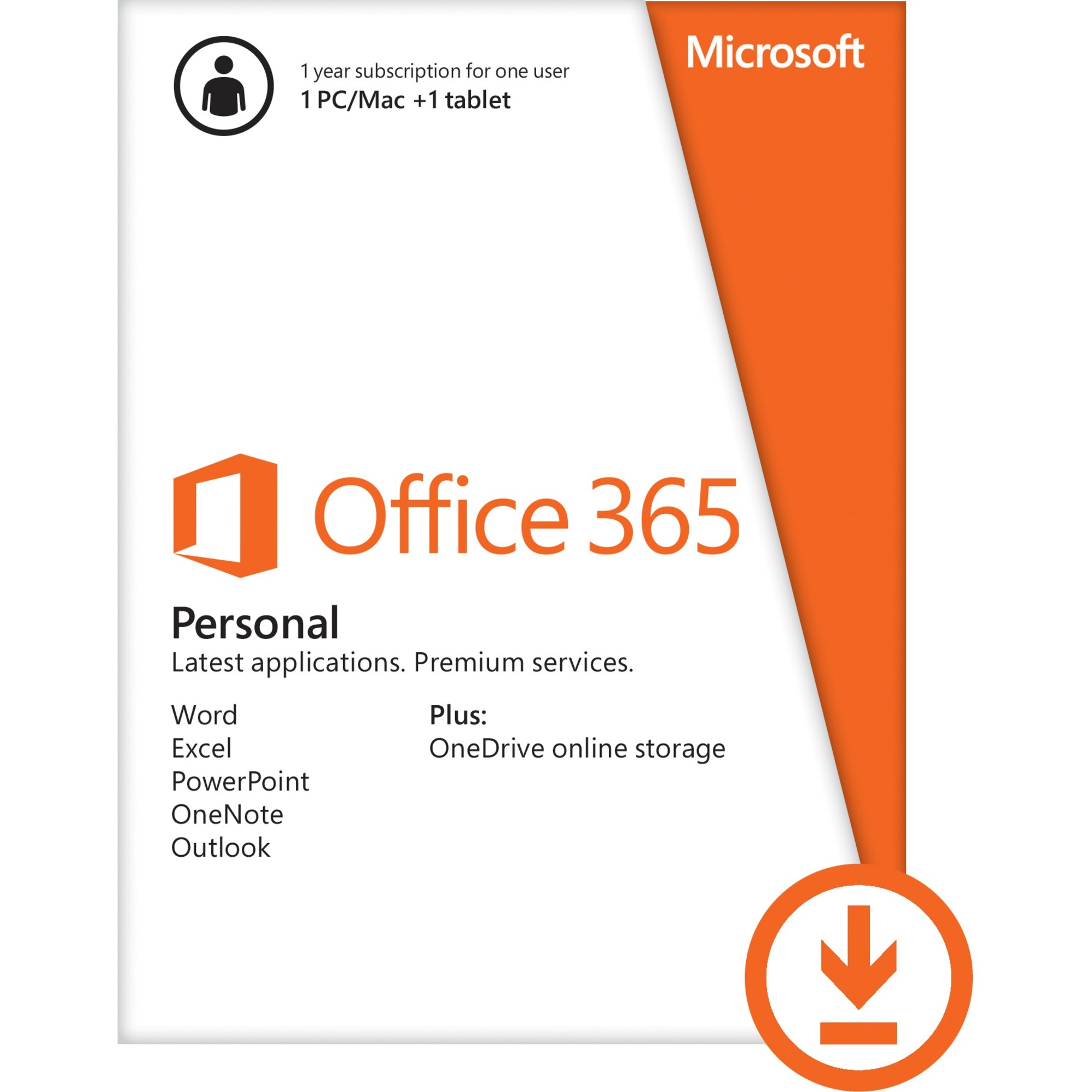 Microsoft Office 365 Personal 32/64-bit 1-Year Subscription - image 1 of 4