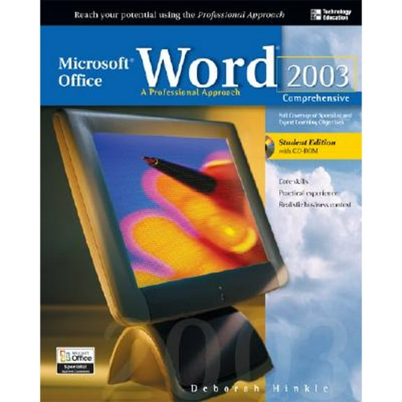 Pre-Owned Microsoft Office Word 2003: A Professional Approach, Comprehensive Student Edition W/ CD-ROM (Paperback) by Deborah Hinkle, Hinkle Deborah
