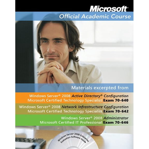 Pre-Owned Microsoft Official Academic Course Materials excerpted from Windows Server 2008 Exam 70-640; 70-642; (Paperback) 0470877324 9780470877326