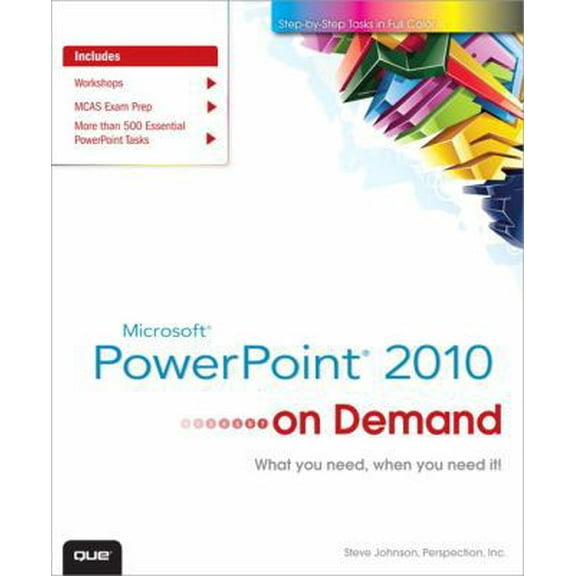 Pre-Owned Microsoft PowerPoint 2010 on Demand (Paperback) 0789742802 9780789742803