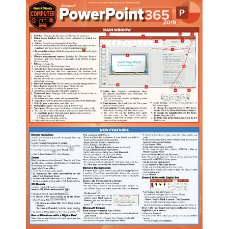 Microsoft PowerPoint 365 - 2019 : a QuickStudy Laminated Software Reference Guide (Edition 1) (Other)